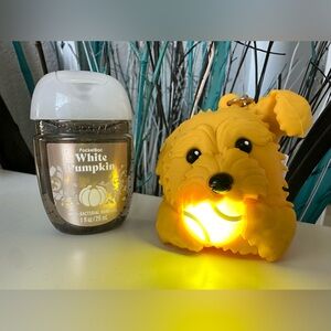 Bath and Body Works Dog LIGHT UP PocketBac and White Pumpkin Sanitizer